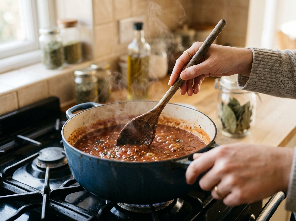 Real kitchen cooking process