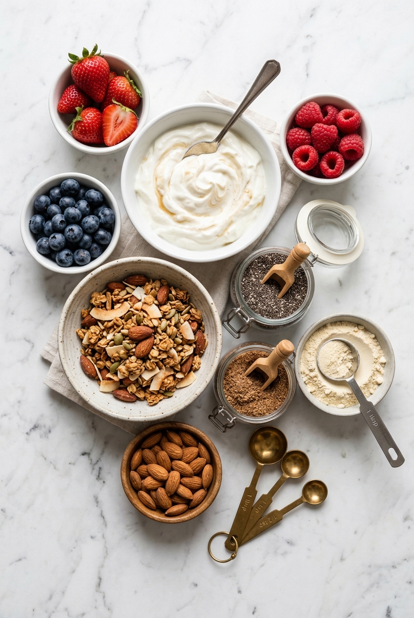 Fresh Fruit Salad Cups (Make-Ahead Lunchbox Idea) ingredients and preparation setup