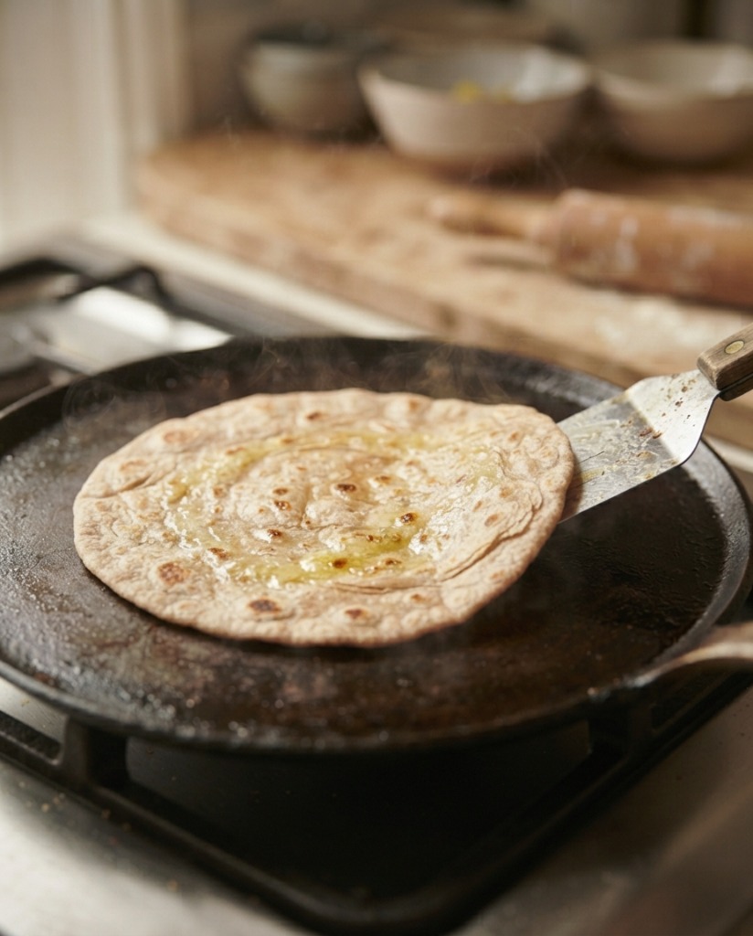 Mini Aloo Paratha (Easy Stuffed Potato Workday Breakfast) ingredients and preparation setup