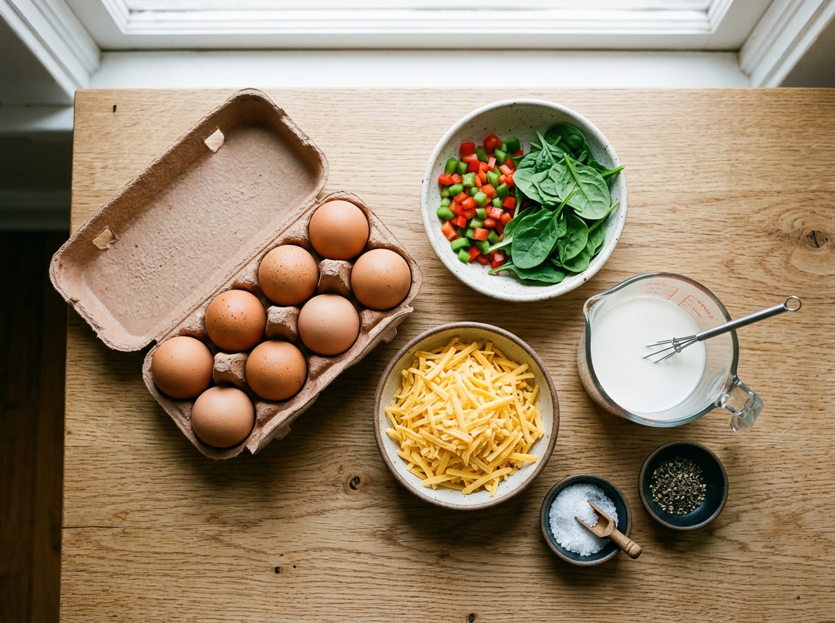 Egg Muffins (Make-Ahead): A Protein-Packed Breakfast for Work ingredients and preparation setup