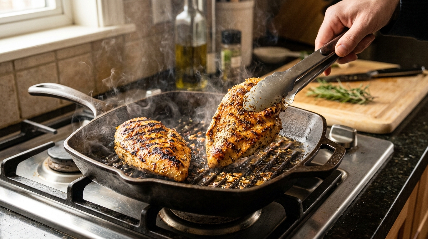 Air Fryer Chicken Cutlets Without Breading (Quick & Juicy) ingredients and preparation setup