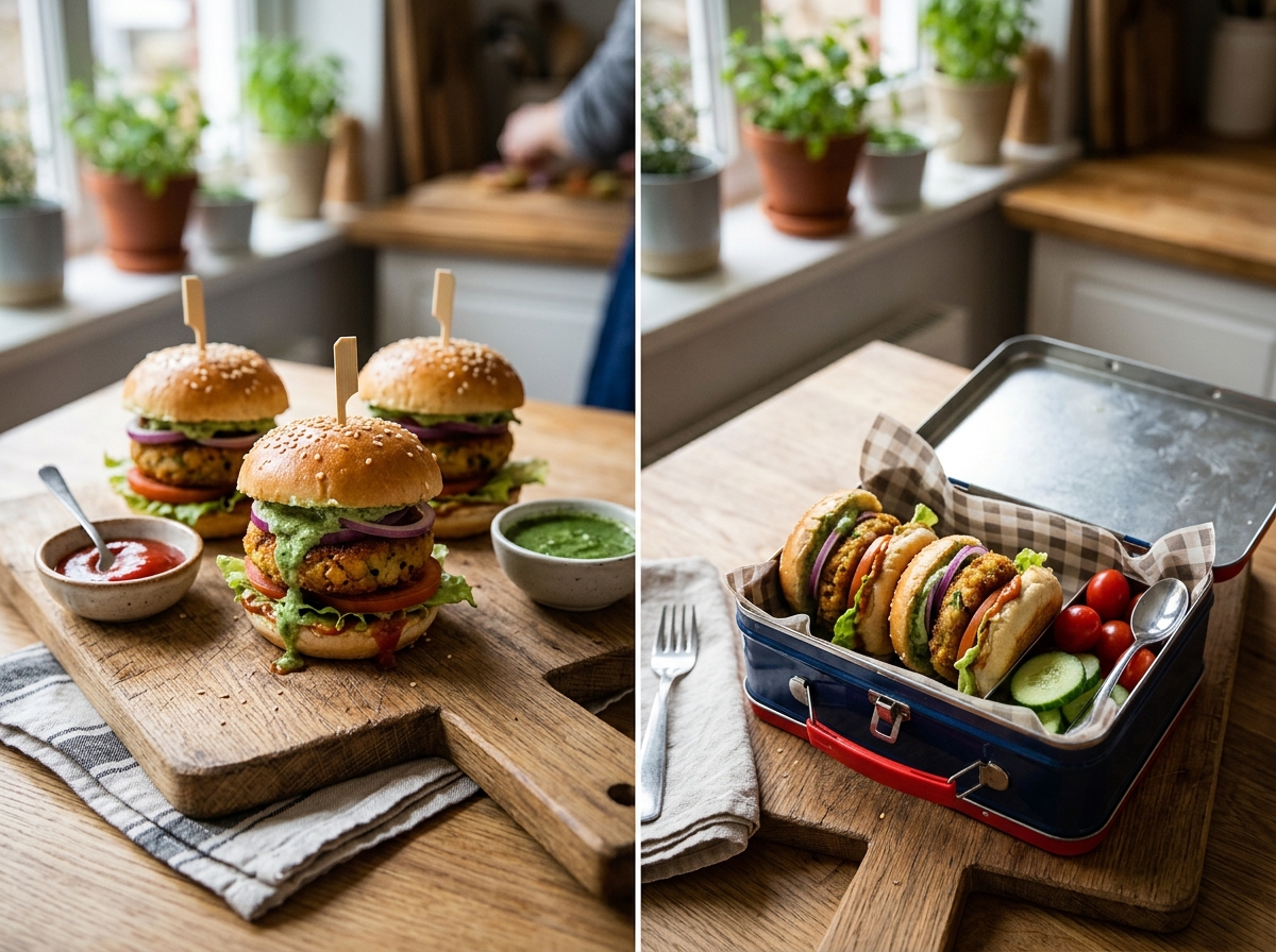 Crispy Aloo Tikki Burger Bites: Easy School Lunch Idea