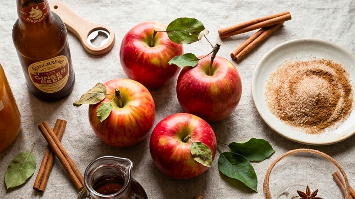 Apple Cinnamon Oats – Easy & Cozy Breakfast Recipe ingredients and preparation setup