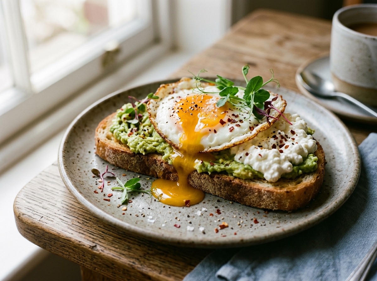 Avocado Toast with Egg: A Healthy High-Protein Breakfast for Work