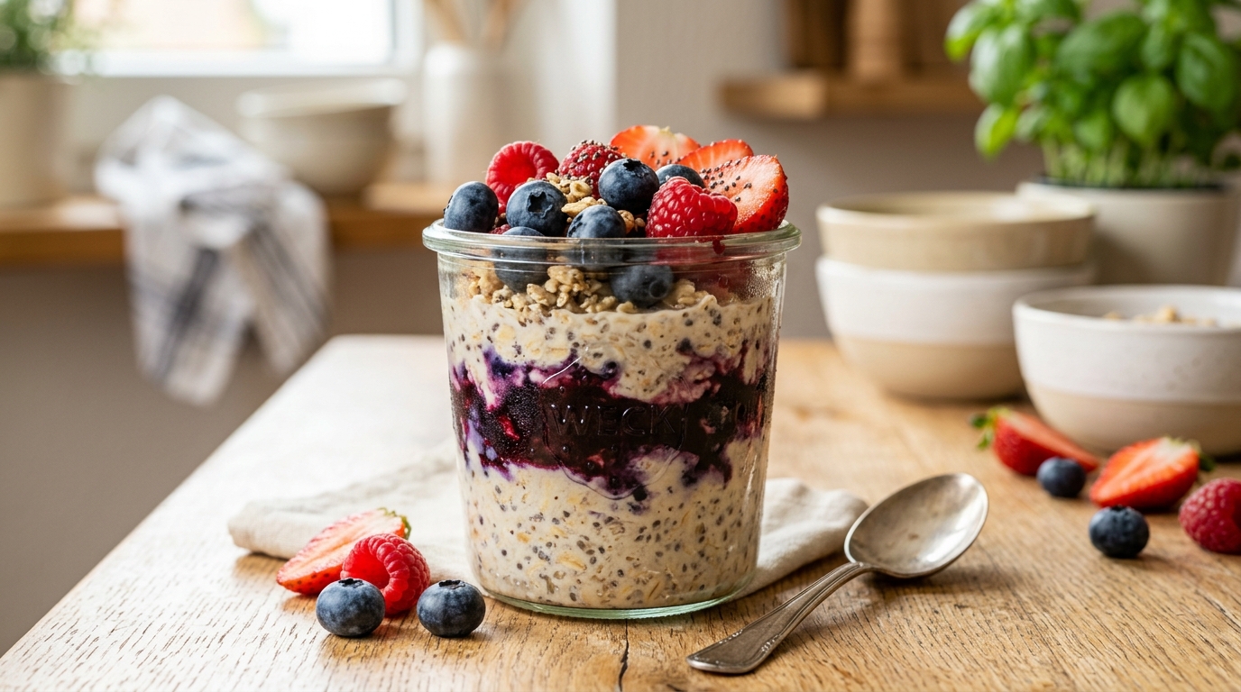 Berry Overnight Oats (Easy Make-Ahead Mixed Berry Recipe)