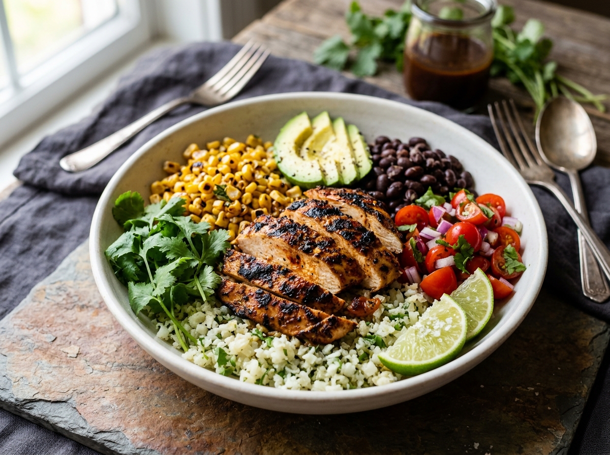 Chicken Cauliflower Rice Bowl – Easy Lunch Recipe