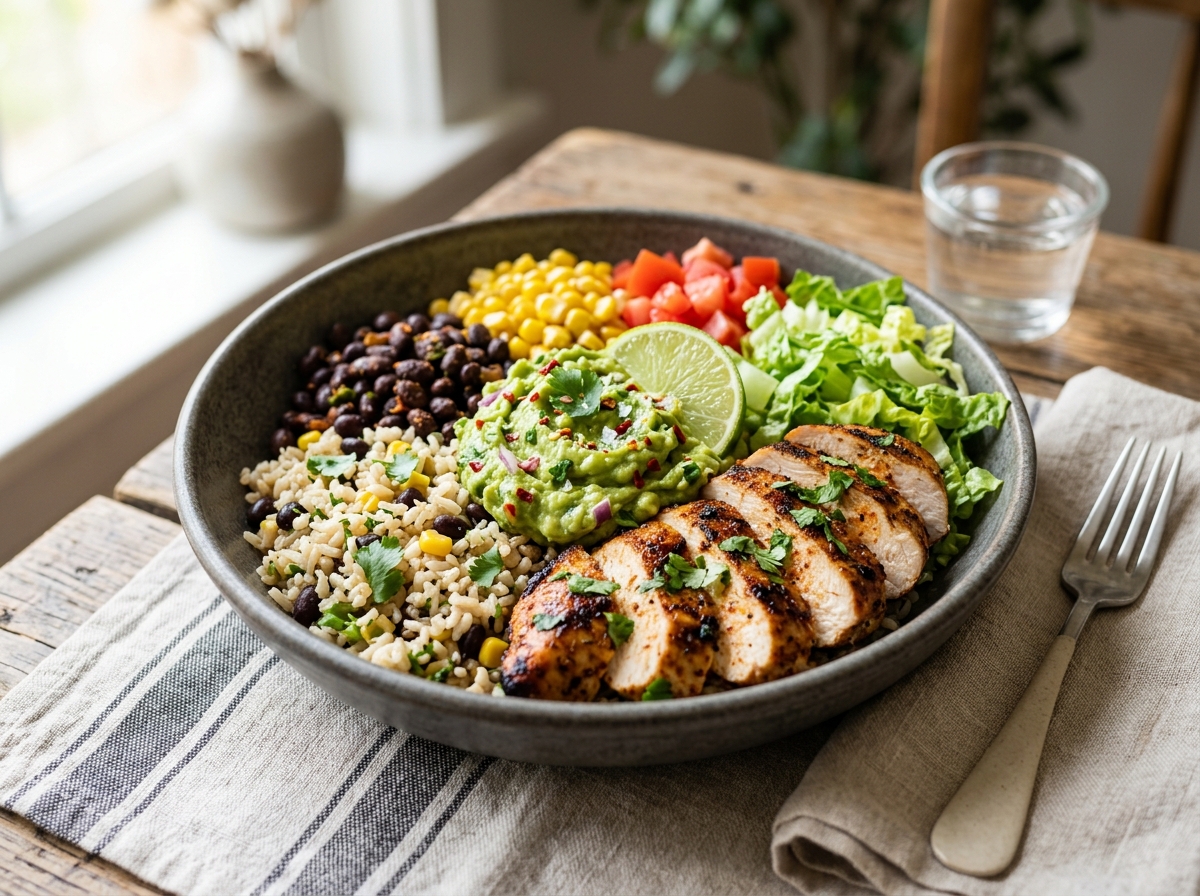 Chicken Guacamole Bowl (Easy 15-Minute Meal-Prep Lunch)