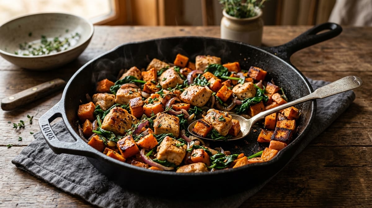 Chicken and Sweet Potato Skillet