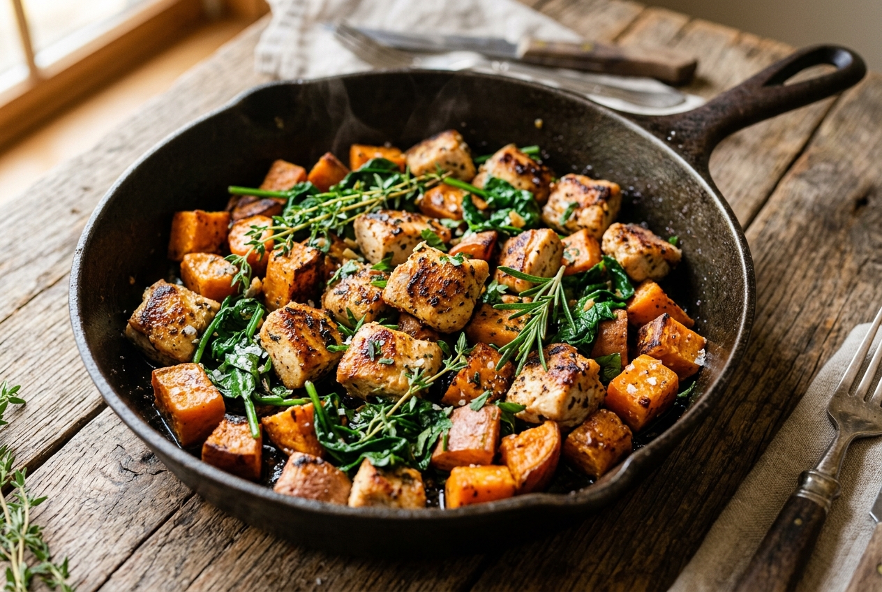 Chicken and Sweet Potato Skillet