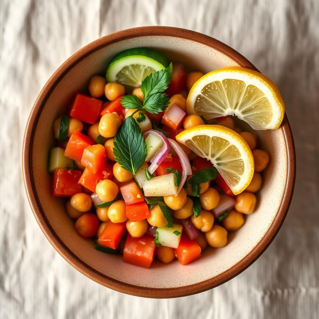 Chickpea Salad (Small Portion, High Protein but Moderate Carbs)