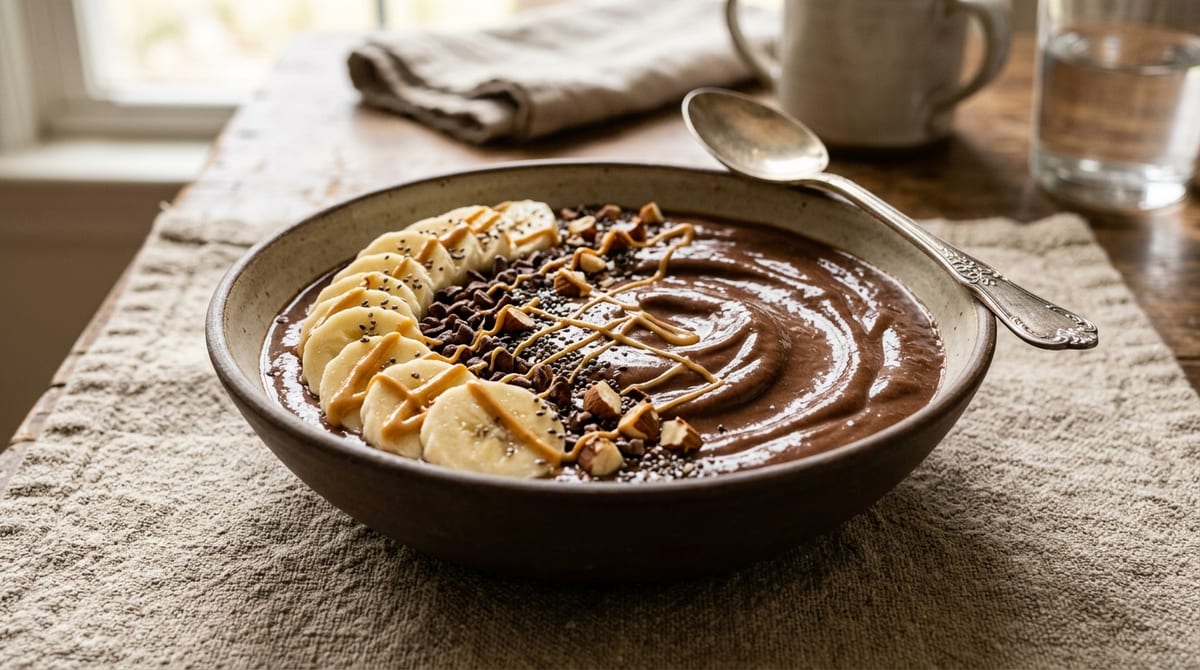 Chocolate Banana Protein Bowl (Creamy 5-Minute Dessert Bowl)