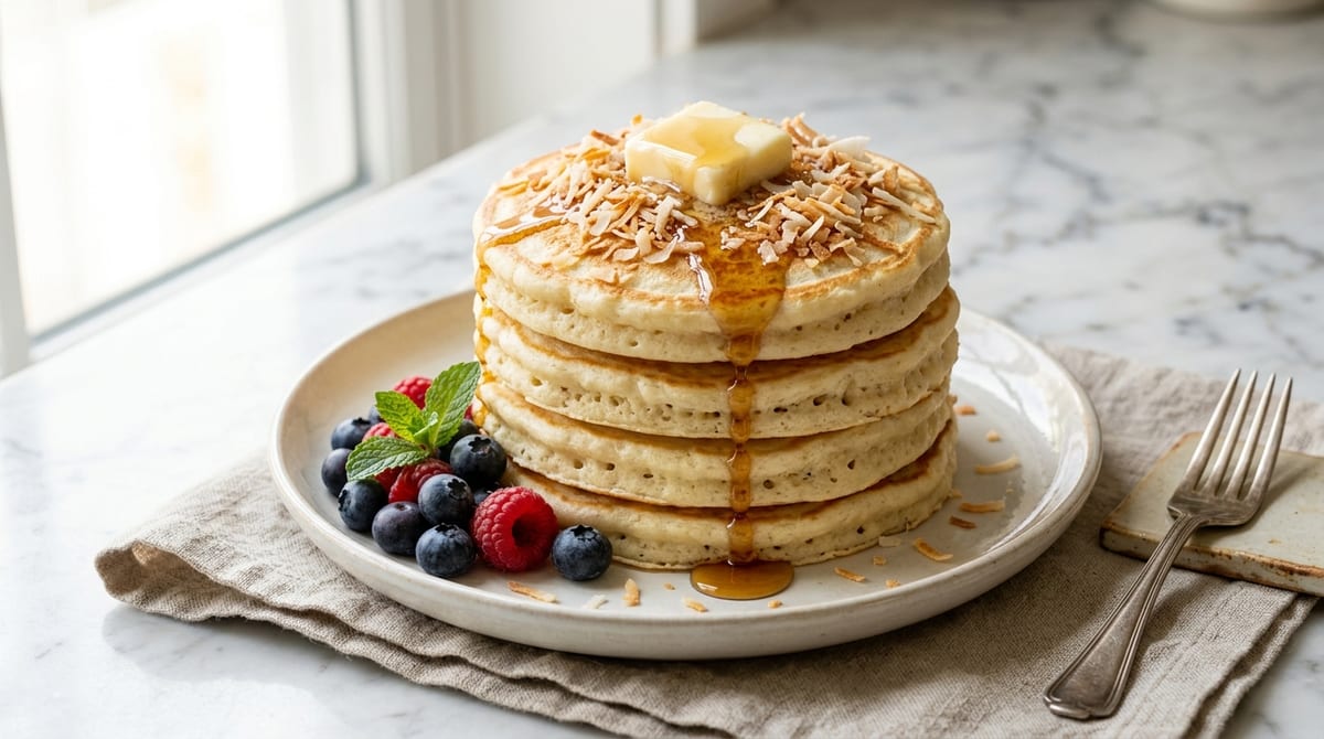 Fluffy Coconut Pancakes (Rich Coconut Milk Breakfast Recipe)