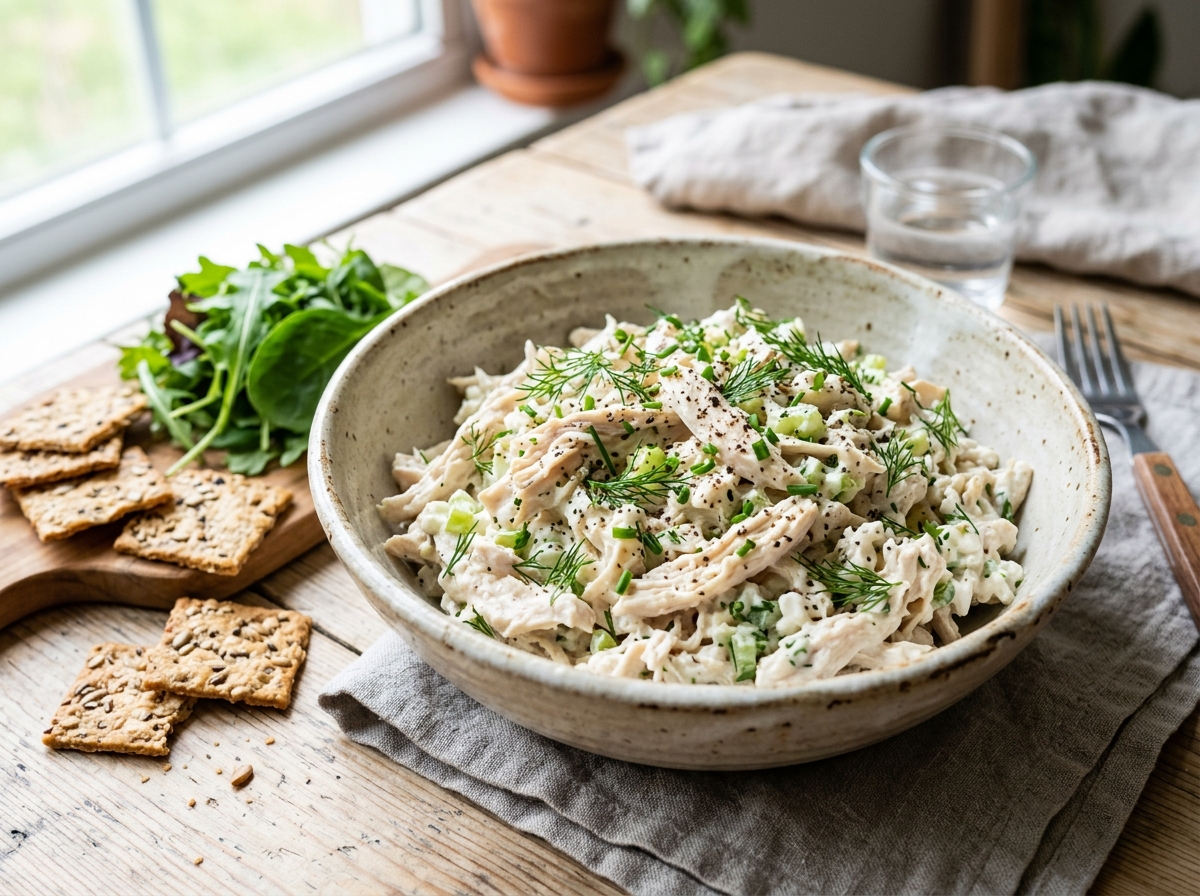 Cottage Cheese Chicken Salad (Easy No-Mayo High-Protein Lunch)