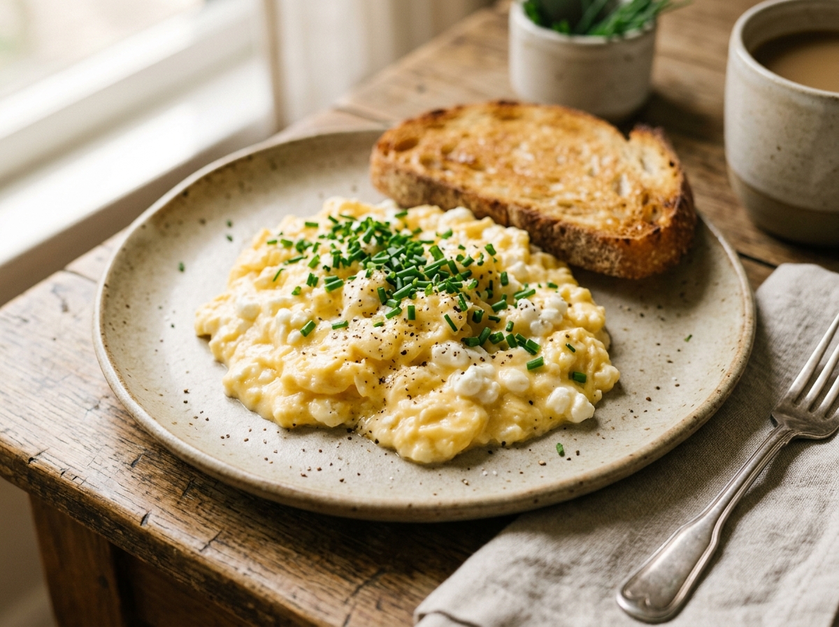 Cottage Cheese Scrambled Eggs – Easy Creamy Breakfast