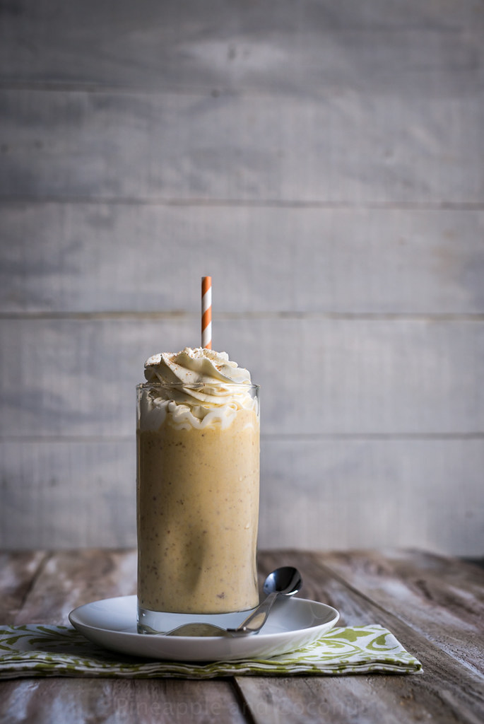 Double-click to save image, or right-click for 'Save image as...' Creamy Date & Milk Smoothie Recipe (Naturally Sweet) finished dish and serving presentation
