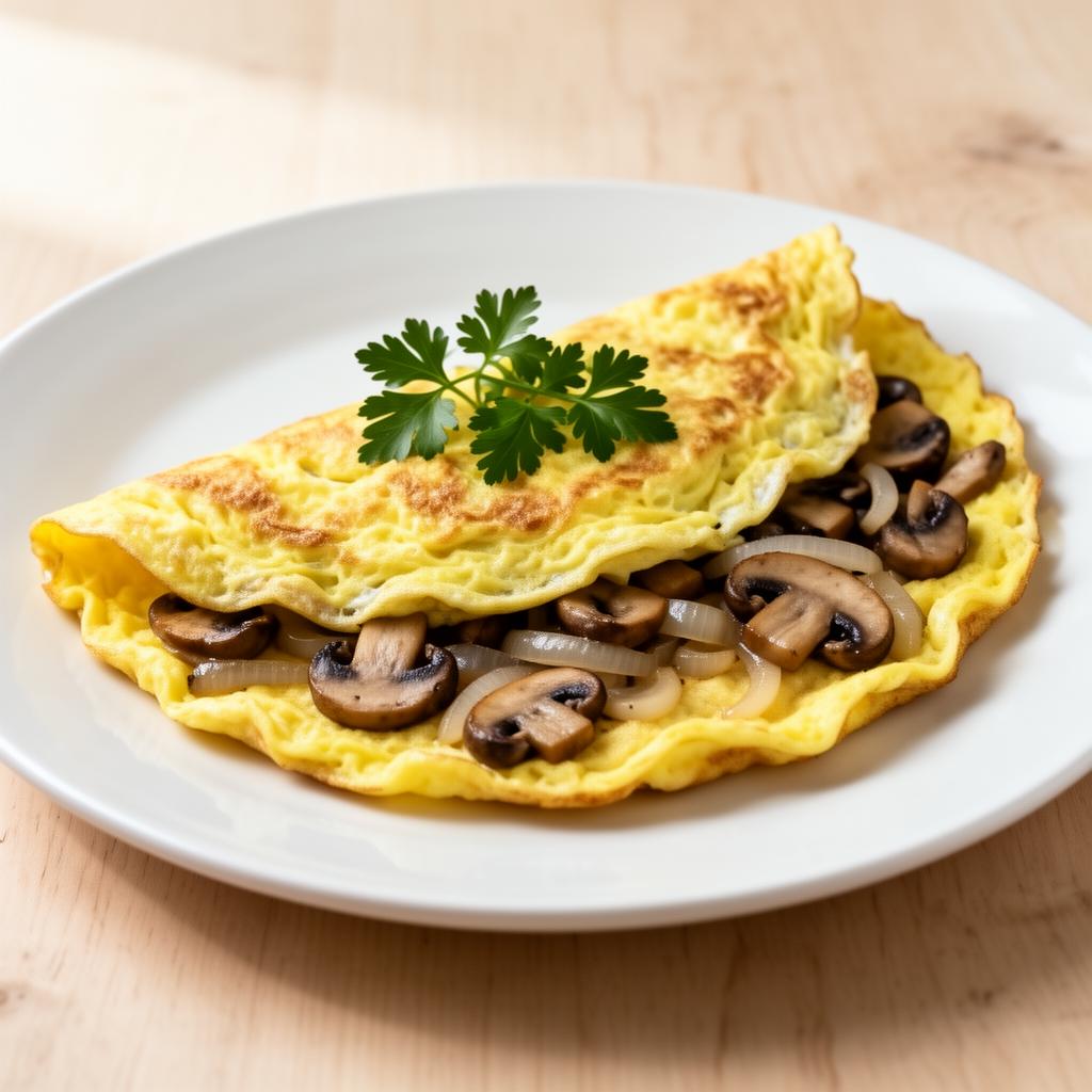 Egg White Omelette with Mushrooms and Onions