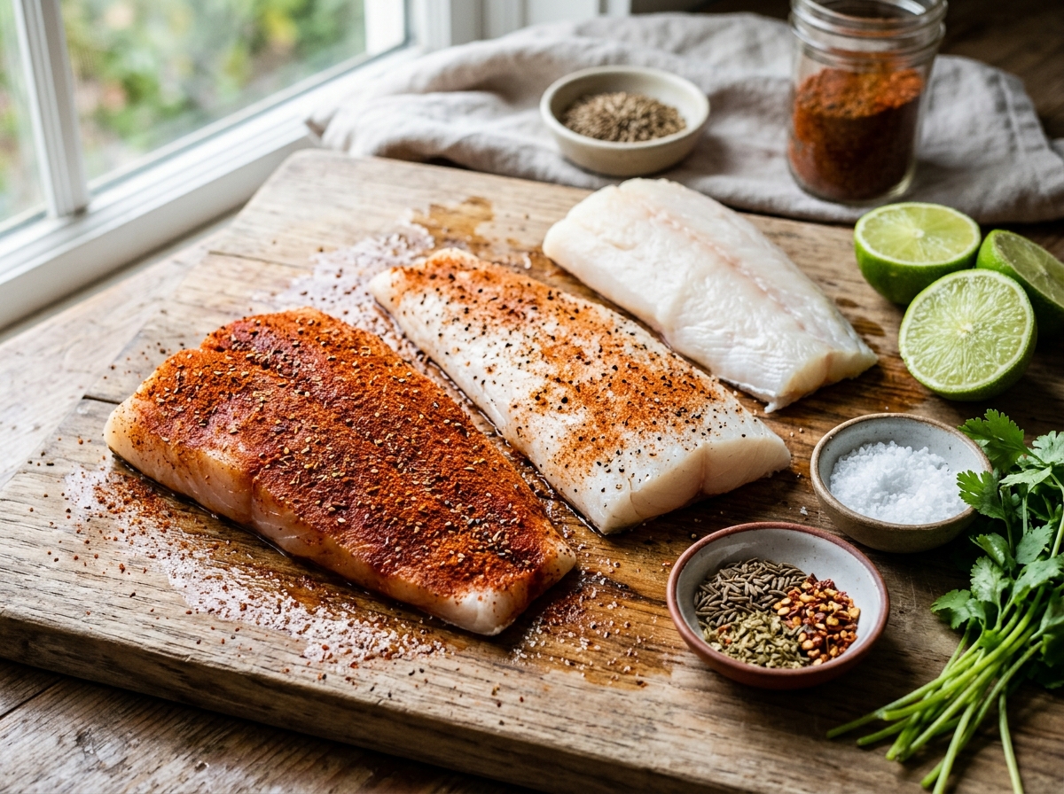Fish Taco Bowl – Easy Fresh Lunch Bowl ingredients and preparation setup
