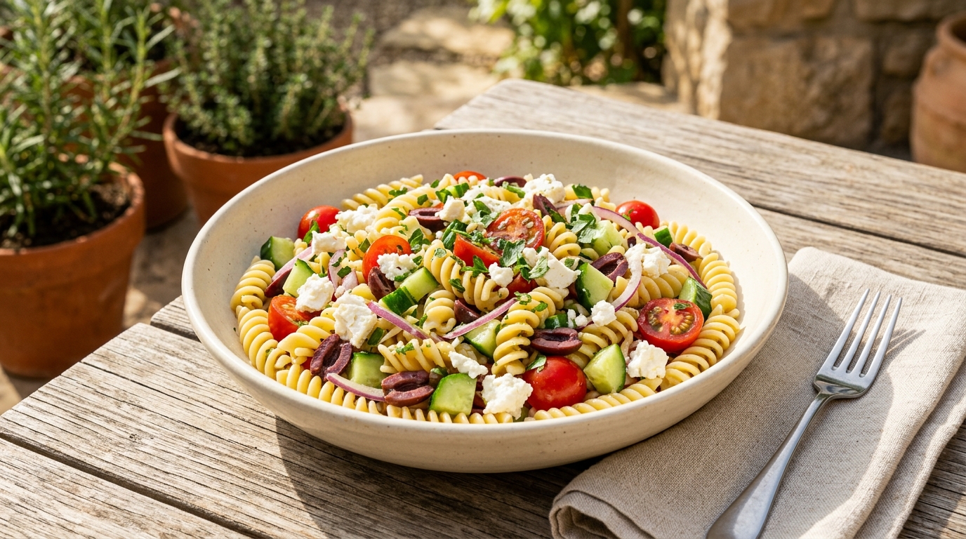 Greek Pasta Salad – Easy Fresh Lunch