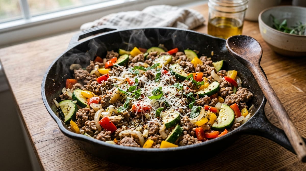 Turkey and Vegetable Skillet (Easy 20-Minute Dinner)