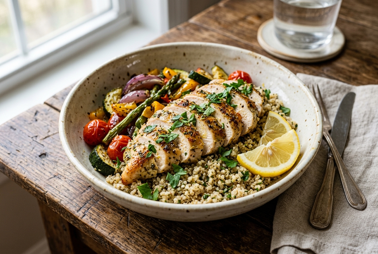 Lemon Herb Chicken with Quinoa