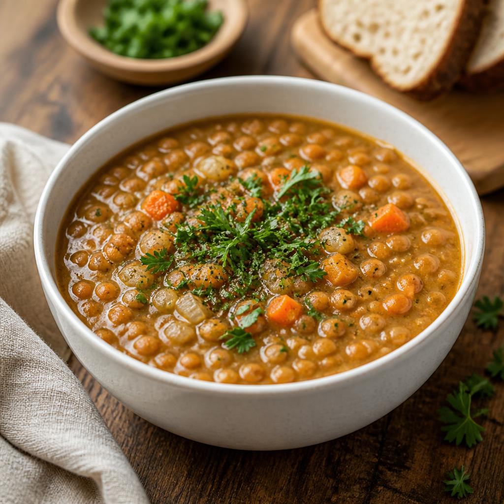 Lentil Soup (Small Portion — Watch Carbs, But Still Protein-Rich)
