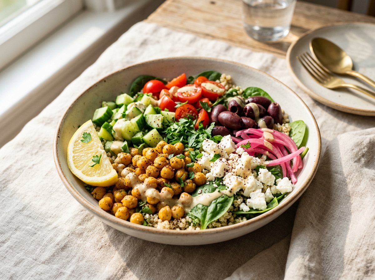 Mediterranean Chickpea Bowl – Easy Fresh Lunch