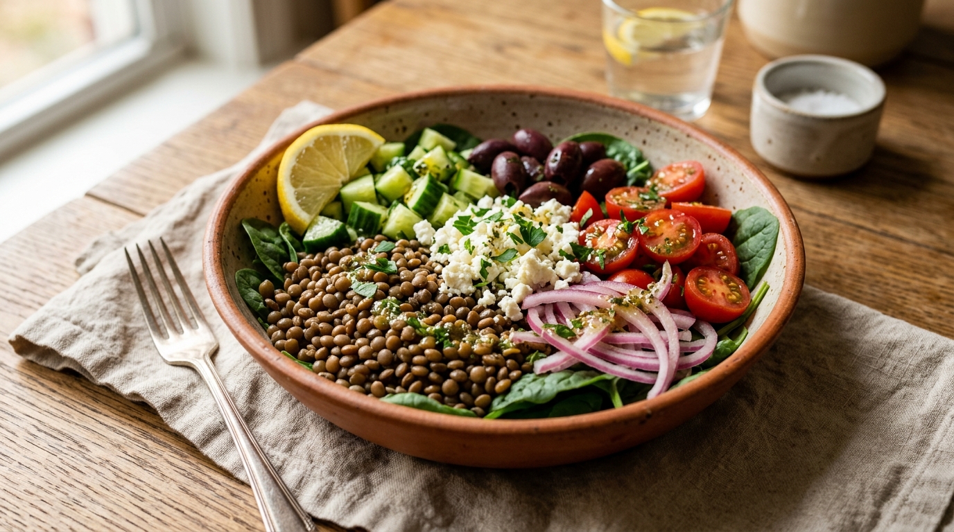 Mediterranean Lentil Bowl – Hearty Plant-Forward Lunch