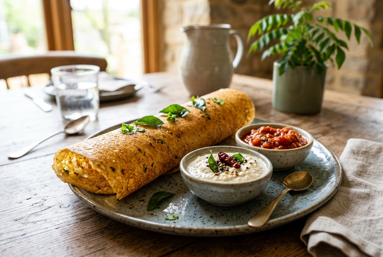 Moong Dal Dosa – Easy Crispy Indian Breakfast Recipe
