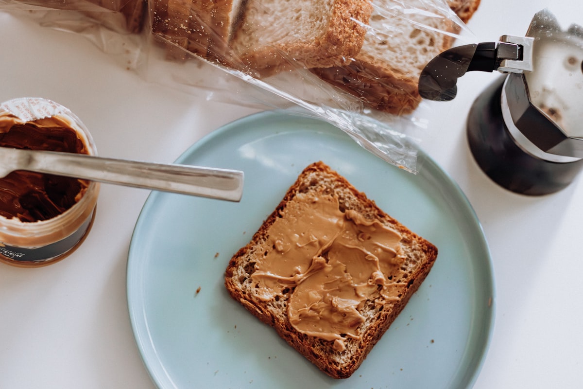 Multigrain Toast with Peanut Butter: A Healthy and Filling Breakfast for Work