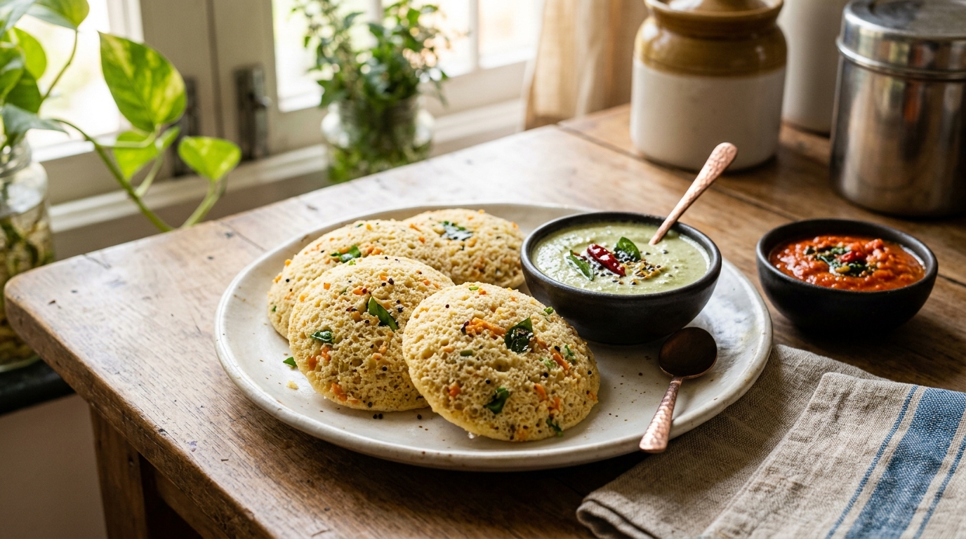 Instant Oats Idli Recipe (Soft, Savory & No Fermentation)