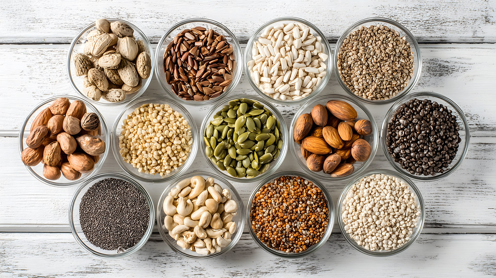 No-Bake Peanut Butter Oat Energy Bites ingredients and preparation setup