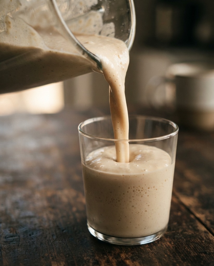 Protein Smoothie – Quick & Easy High Protein Breakfast ingredients and preparation setup