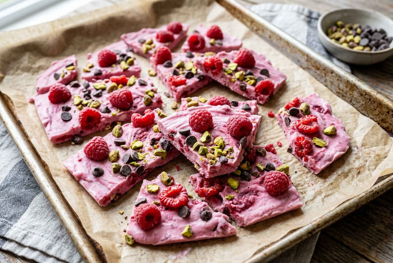 Raspberry Yogurt Bark