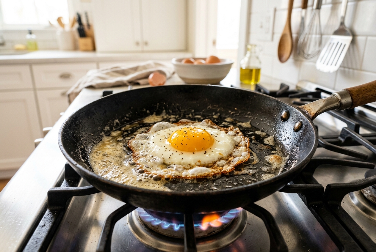 Double-click to save image, or right-click for 'Save image as...' Savory Oatmeal with Egg – Easy Breakfast Bowl finished dish and serving presentation