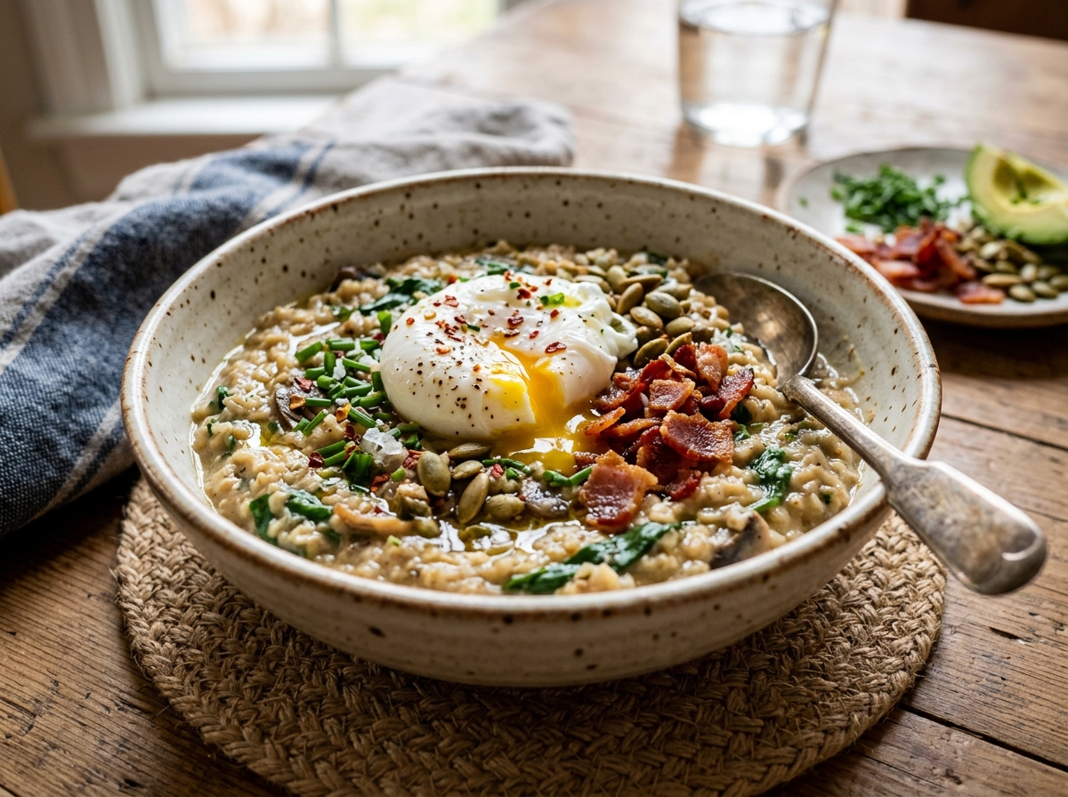 Savory Oatmeal with Egg – Easy Breakfast Bowl