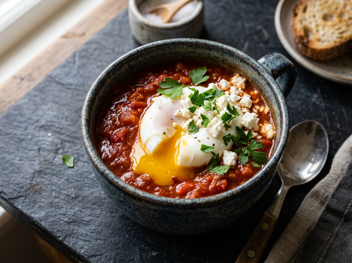 Easy Shakshuka in a Cup: Quick 5-Minute Microwave Breakfast for Work