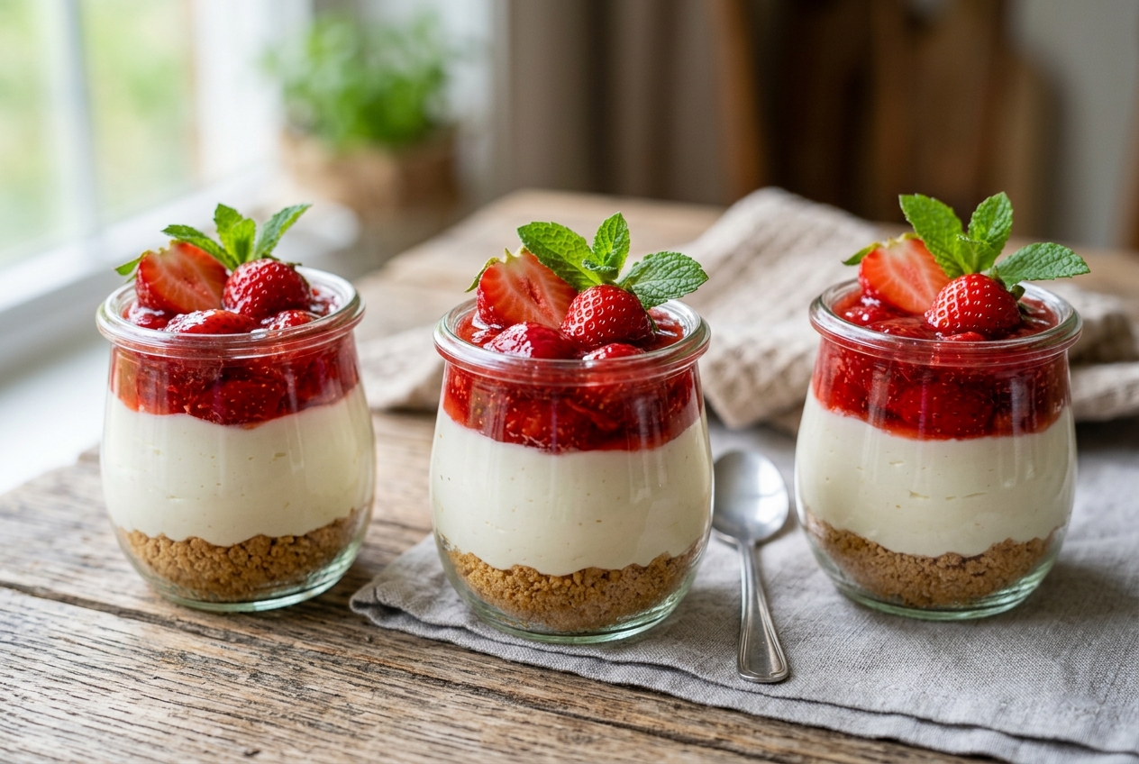 Strawberry Cheesecake Cups