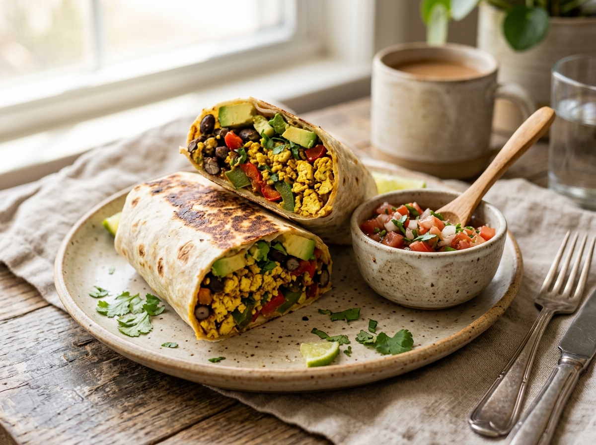 Tofu Breakfast Burrito – Easy Savory Breakfast Wrap
